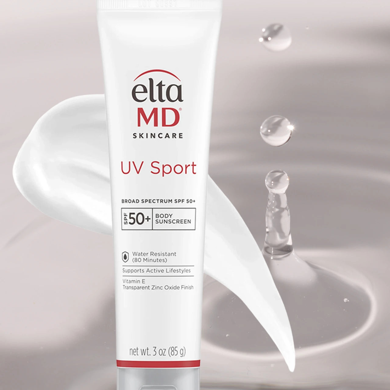 EltaMD UV Sport SPF 50+ provides 80-minute sweat and water resistance, perfect for athletes, swimmers, runners, and outdoor enthusiasts.