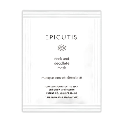 Epicutis™ Lipid Recovery Mask (5-pack) for deep hydration, soothing redness, and restoring smooth, firm skin on the neck and décolleté.