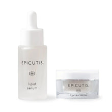 Epicutis™ Luxury Skincare Set featuring Lipid Serum and Hyvia™ Crème for deep hydration, skin repair, and long-term barrier protection.