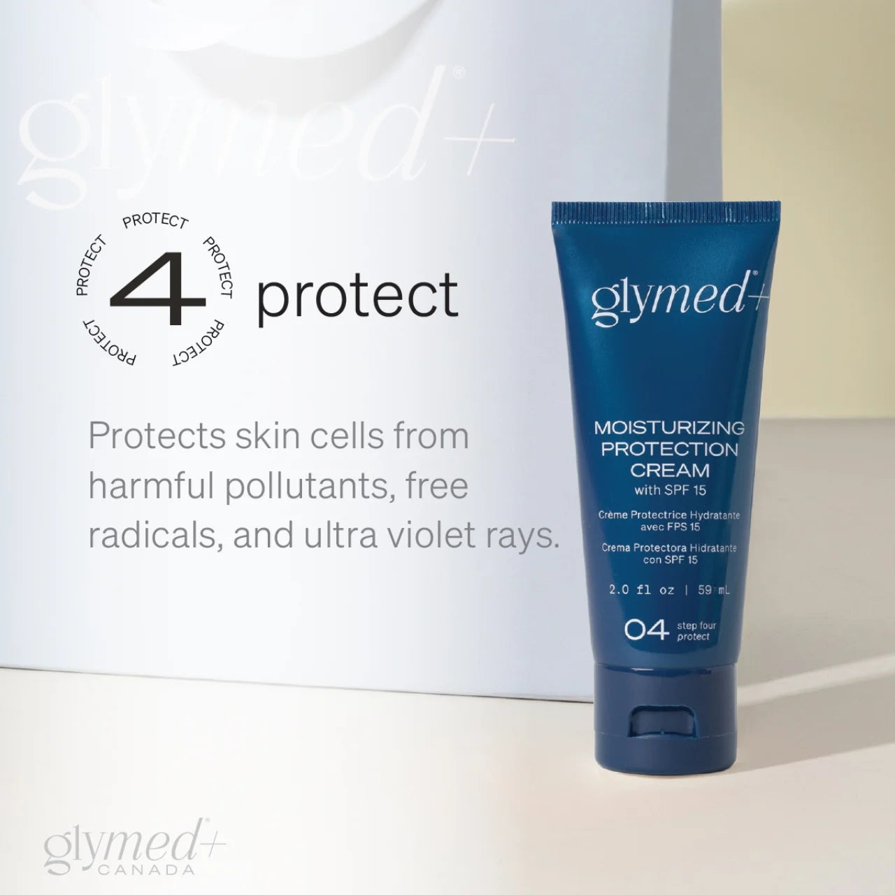 GlyMed Plus Moisturizing Protection Cream with SPF 30 is enriched with age-defying antioxidants to combat free radical damage and support youthful skin.