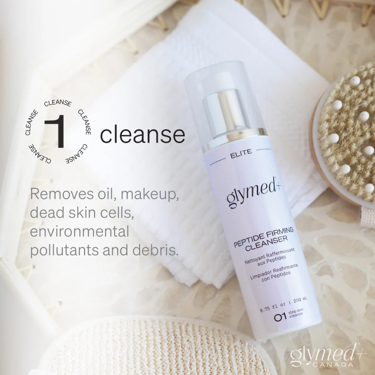 GlyMed Plus Peptide Firming Cleanser offers a gentle yet effective cleanse, suitable for all skin types, including sensitive skin.