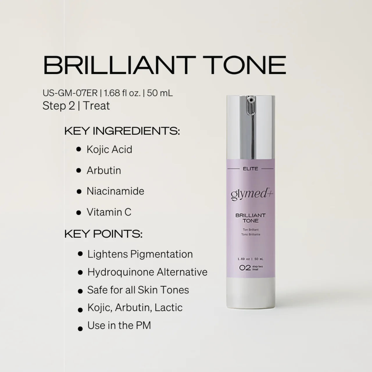 GlyMed Brilliant Tone is formulated to be safe for night use, working overnight to reveal a luminous complexion.