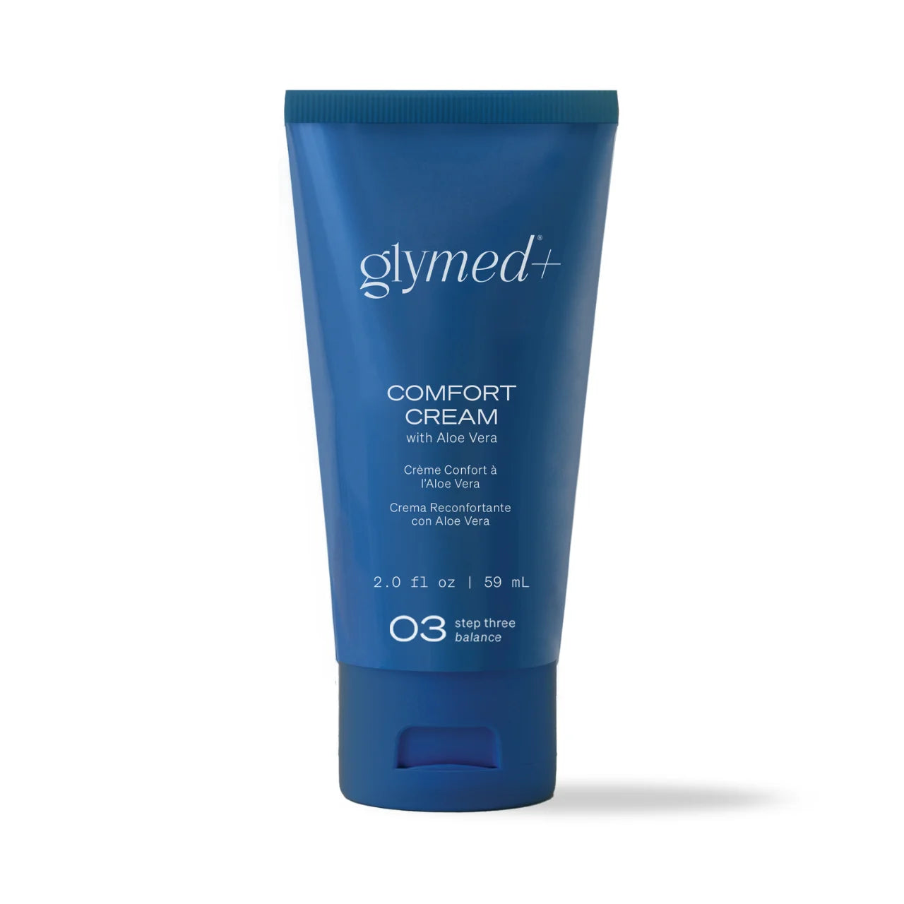 Comfort Cream with Aloe Vera by GlyMed Plus - Soothes irritation, reduces redness, and heals skin. Ideal for post-waxing, sunburns, and sensitive skin.