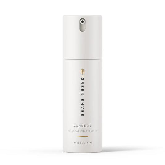 Green Envee Mandelic Resurfacing Serum 8% exfoliating treatment that smooths, brightens, and hydrates for renewed skin.