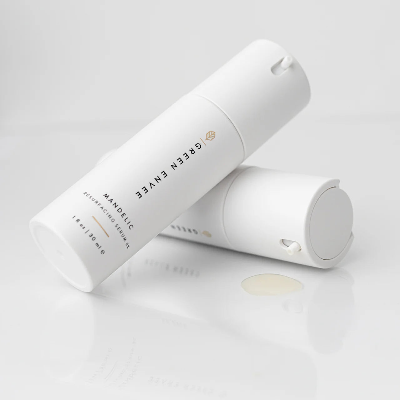Green Envee Mandelic Resurfacing Serum gently resurfaces skin for a smooth, renewed texture.