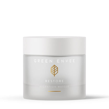 Green Envee Restore Hydration Masque – deeply hydrating masque that restores moisture, renews skin, and strengthens the barrier.