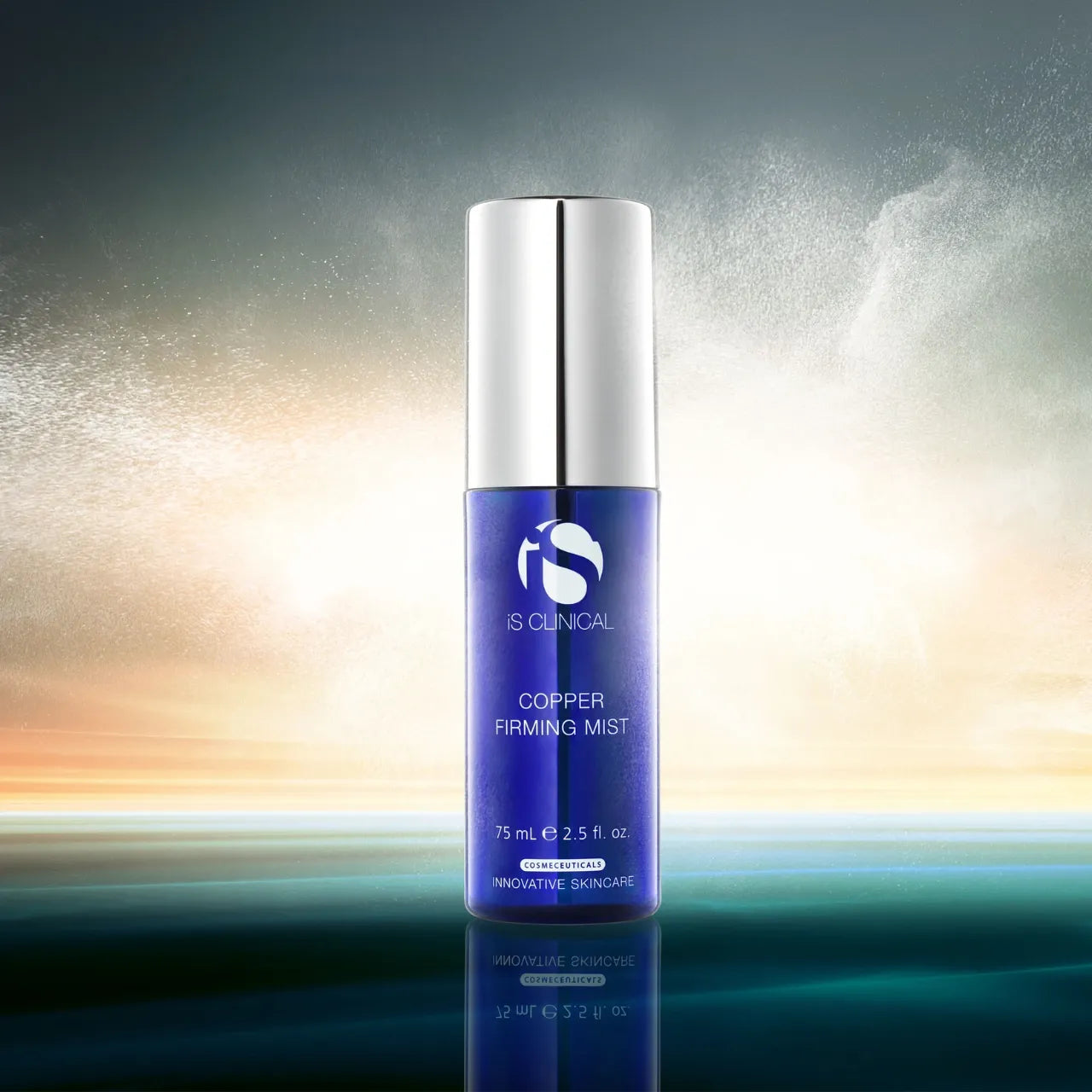 iS CLINICAL Copper Firming Mist offering powerful antioxidant protection against environmental stressors.