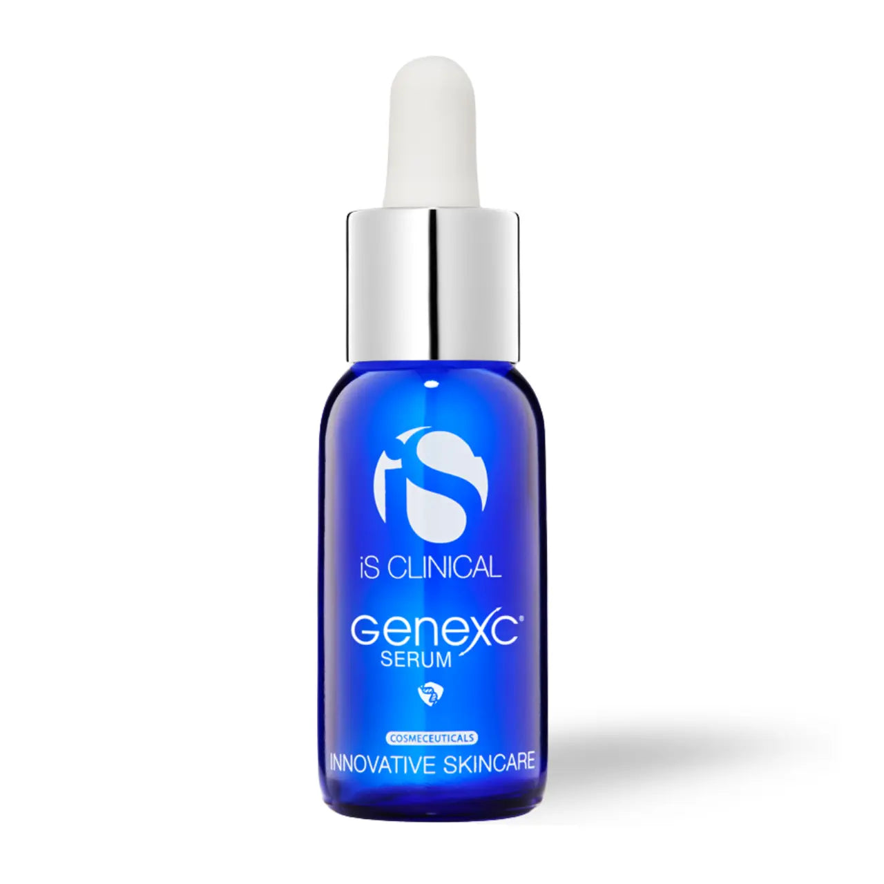 iS CLINICAL GeneXC Serum for brightening and evening skin tone, reducing dark spots, and promoting a radiant complexion.