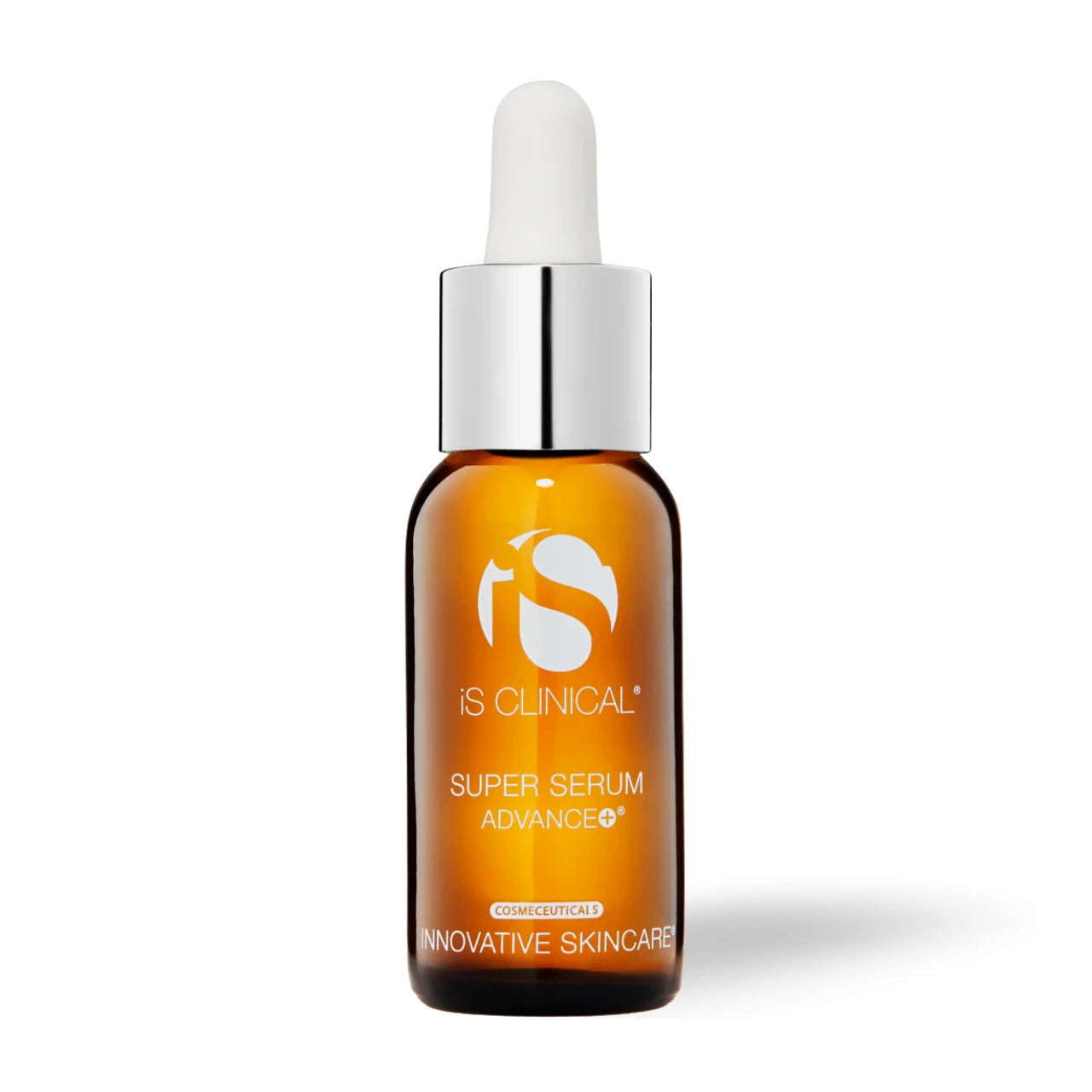 iS CLINICAL Super Serum Advance+ anti-aging brightening serum with Vitamin C and peptides for radiant, youthful skin.