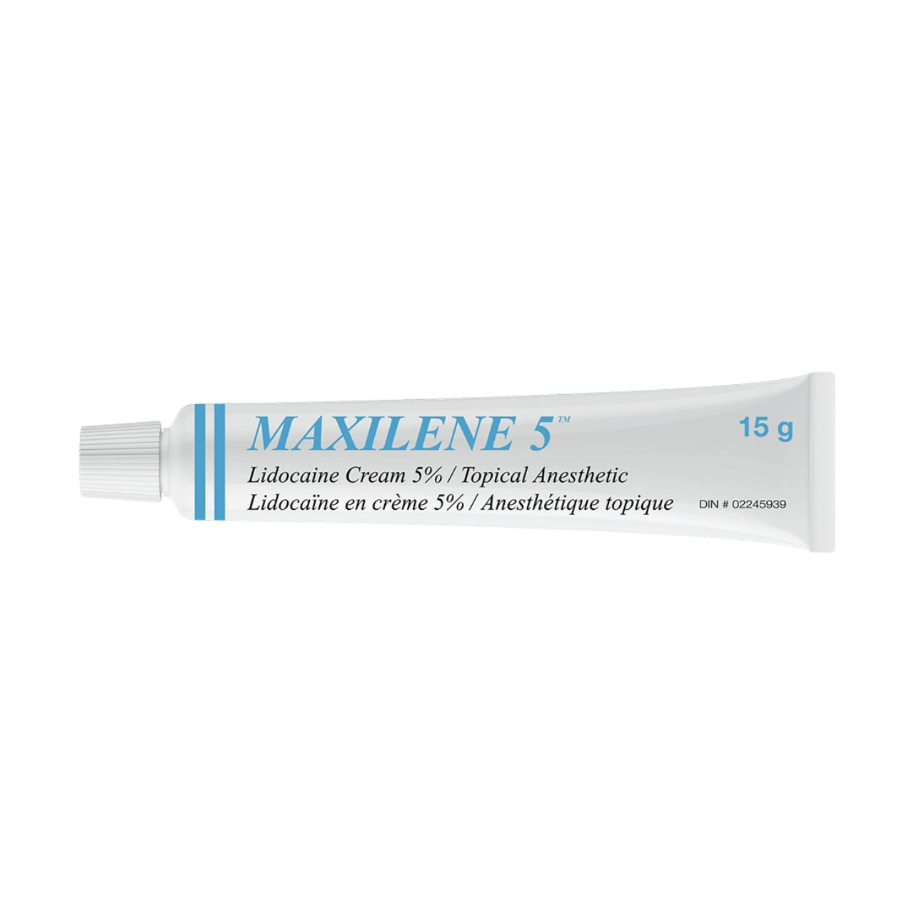 15g tube of Maxilene 5 numbing cream for fast-acting pain and itch relief.