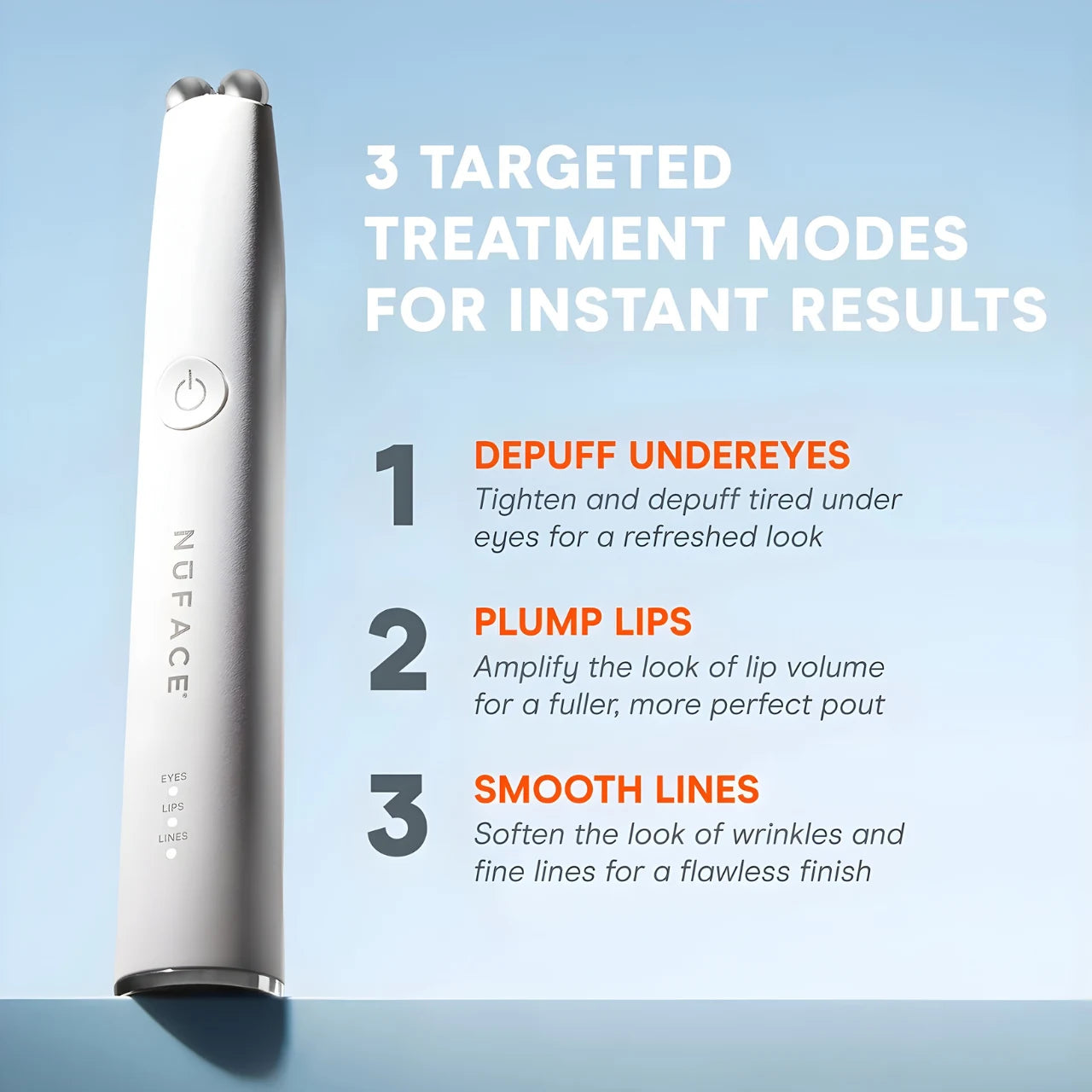 NuFACE FIX MicroWand microcurrent facial device designed to lift, tone, and smooth eyes, lips, and fine lines for instant youthful radiance.