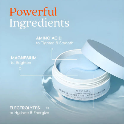 NuFACE IonPlex Hydra-Gel Power Patches for brightening, tightening, and hydrating under eyes - Powerful Ingredients