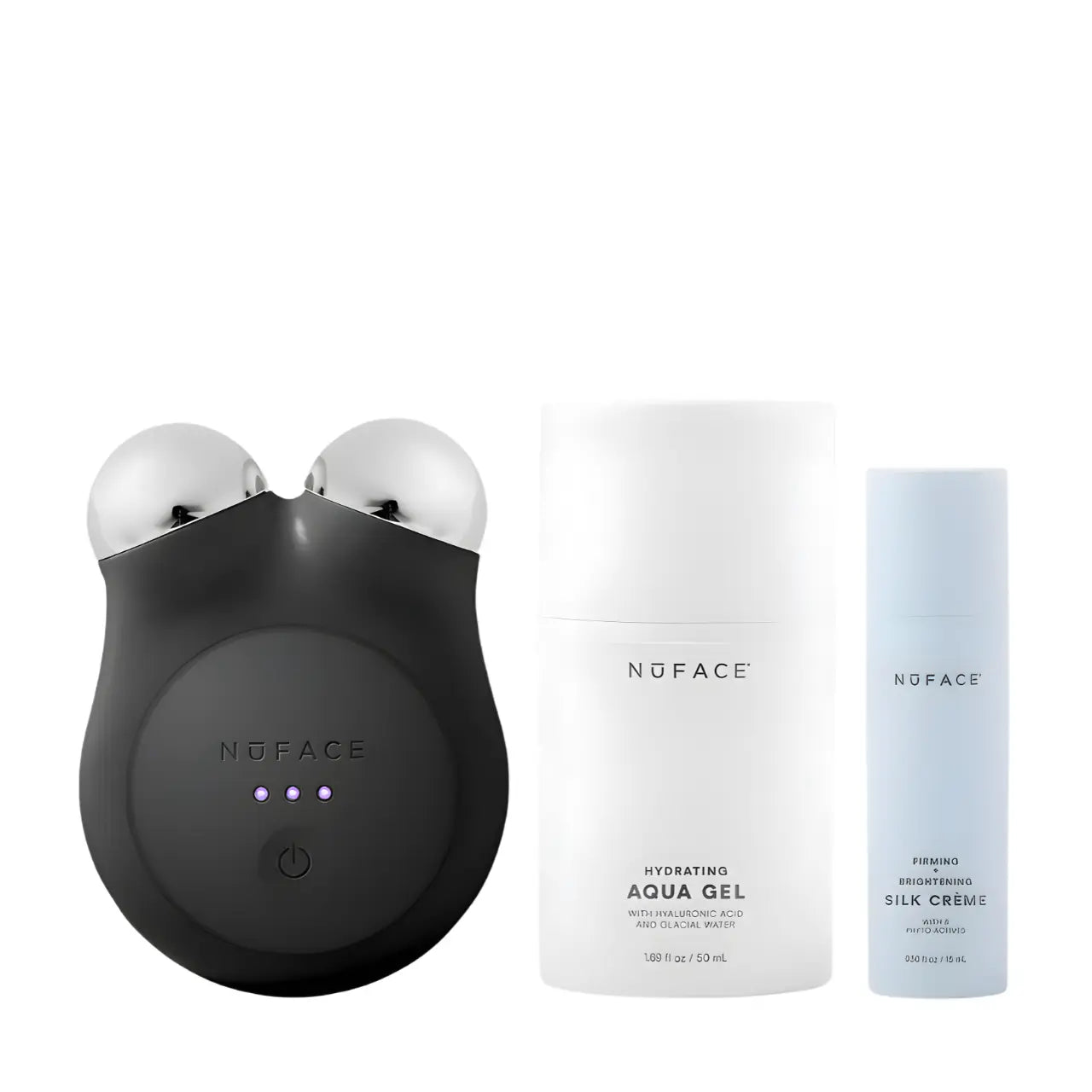 NuFACE MINI+ Starter Kit Smart Petite Microcurrent Facial Toning Device Midnight Black