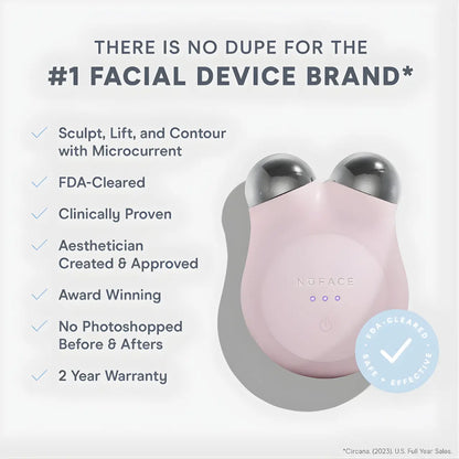NuFACE MINI+ Starter Kit Smart Petite Microcurrent Facial Toning Device #1 Facial Device Brand