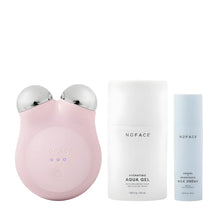 NuFACE MINI+ Starter Kit Smart Petite Microcurrent Facial Toning Device Sandy Rose