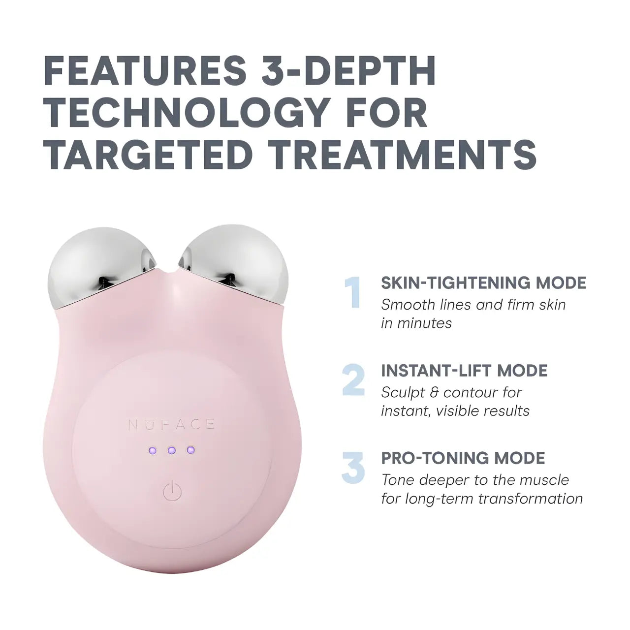 NuFACE MINI+ Starter Kit Smart Petite Microcurrent Facial Toning Device
