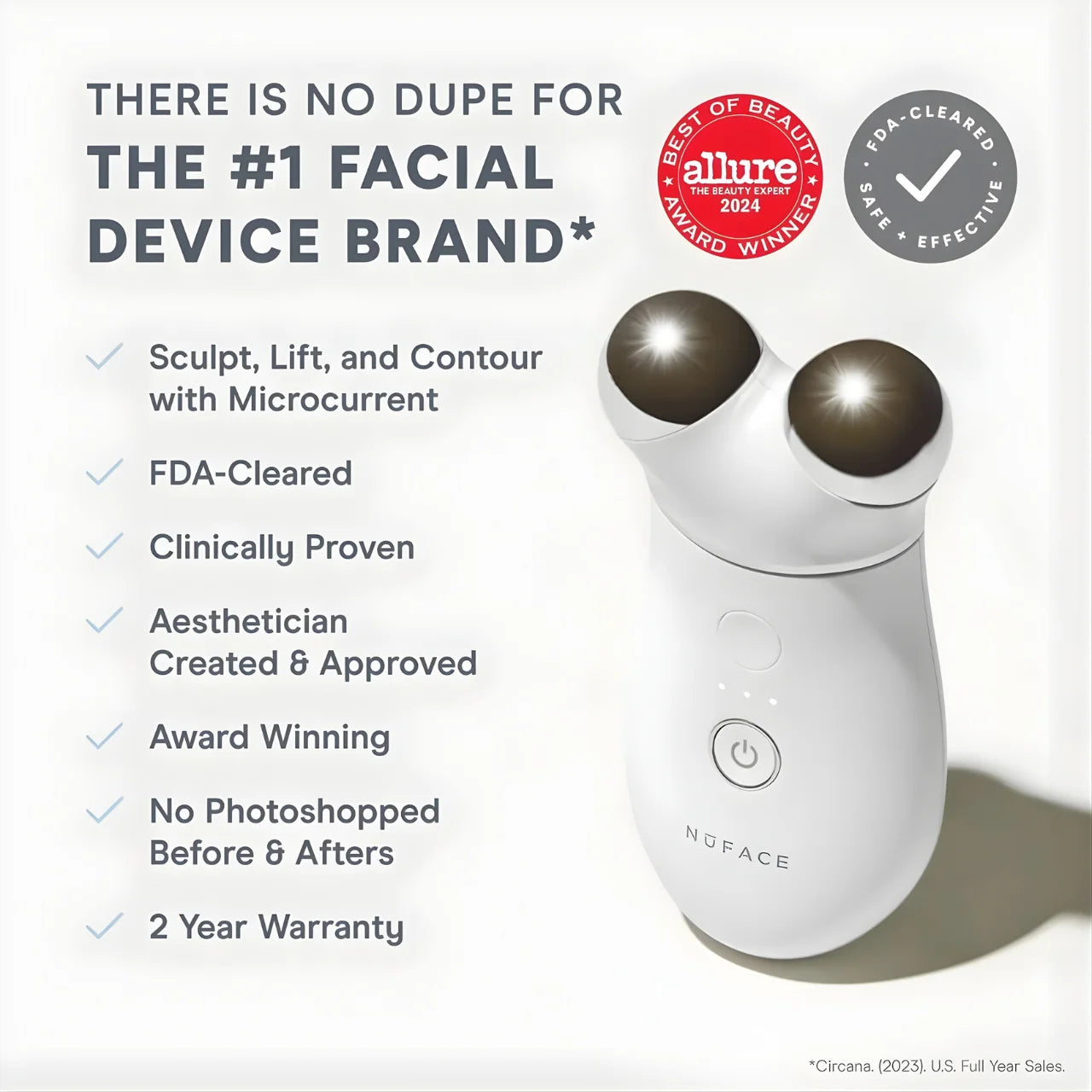 NuFACE Trinity+ PRO Smart Microcurrent Facial Toning Device that lifts, firms, and contours the face and neck for smoother, youthful-looking skin.