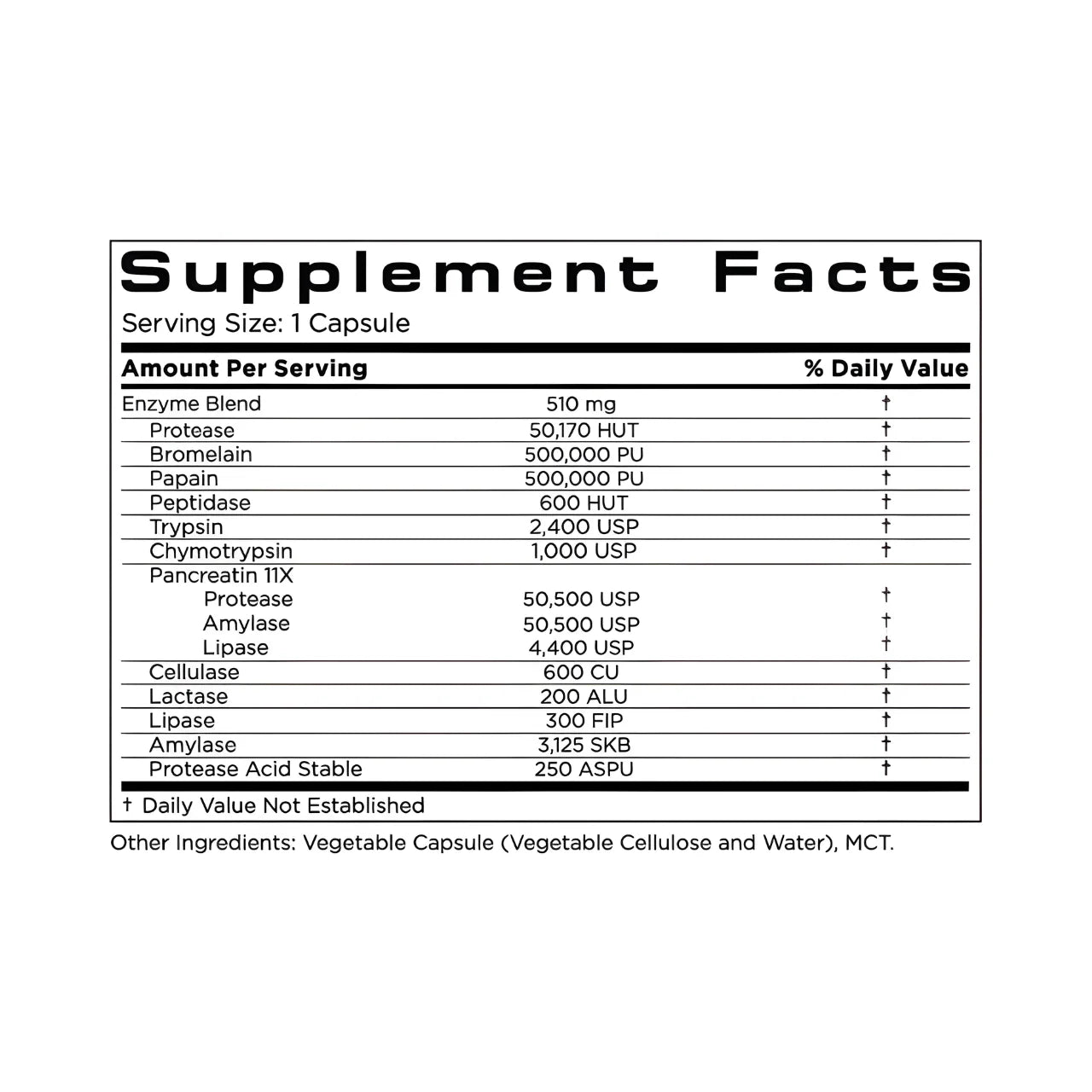 Osmosis Digestive Support Supplement Facts