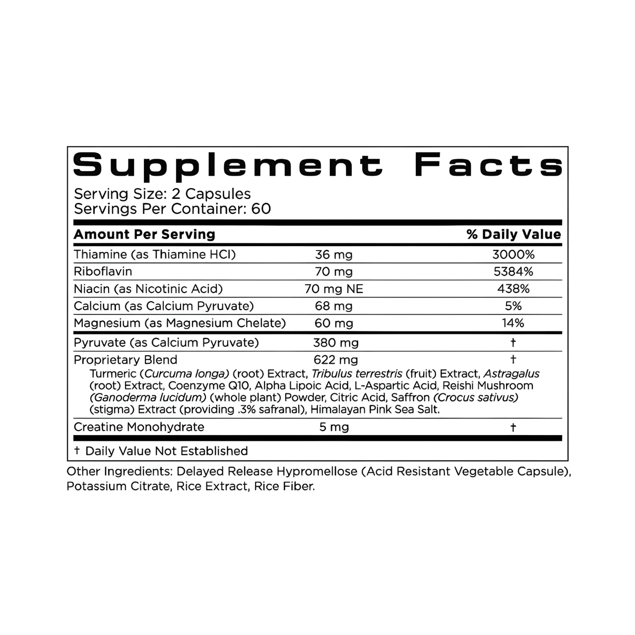Osmosis Elevate Supplement facts
