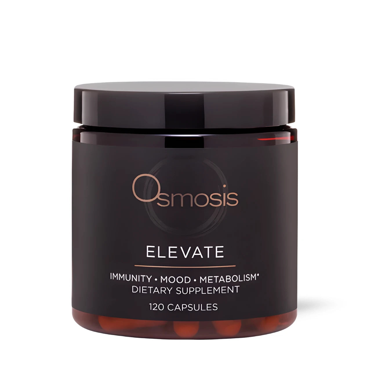 Osmosis Elevate supplement bottle supporting energy, metabolism, and mood balance