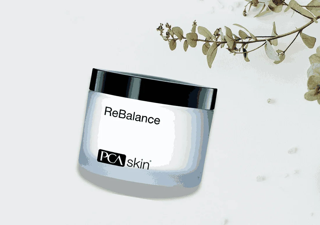 PCA Skin ReBalance infused with vitamin E and botanical antioxidants to protect against environmental stressors and promote skin balance.