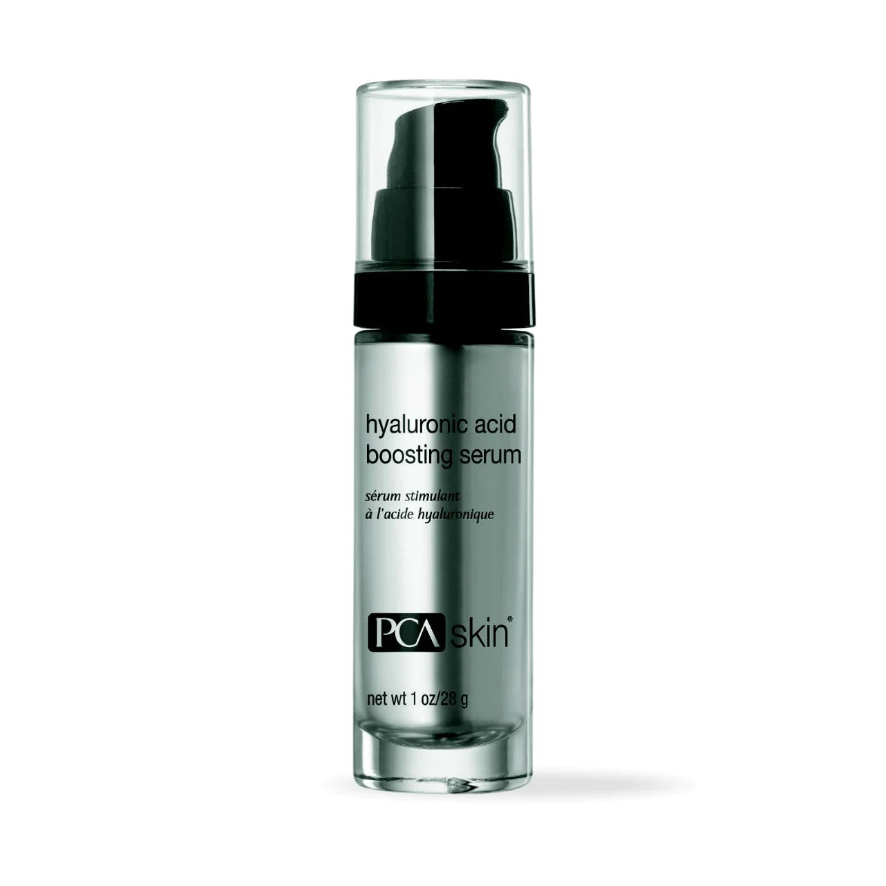 PCA Skin Hyaluronic Acid Boosting Serum delivers deep hydration, plumps fine lines, and strengthens the skin barrier for long-lasting moisture.