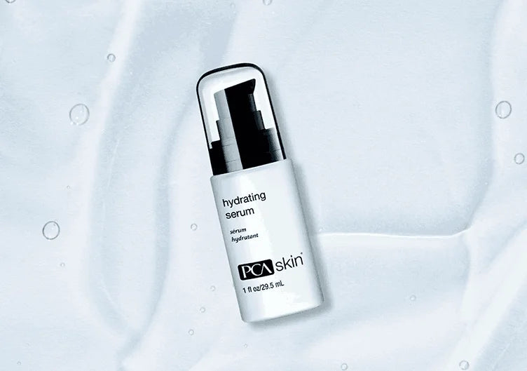 PCA Skin Hydrating Serum deeply hydrates and plumps with hyaluronic acid for a smoother, more radiant complexion.