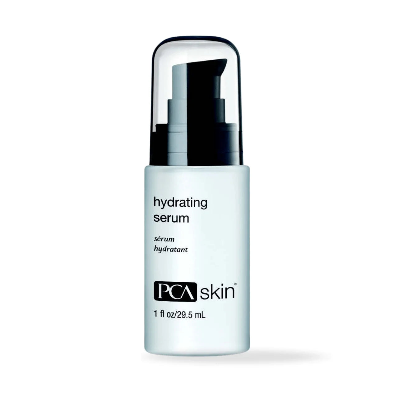 PCA Skin Hydrating Serum with hyaluronic acid and niacinamide for deep hydration, plumper skin, and moisture barrier support.