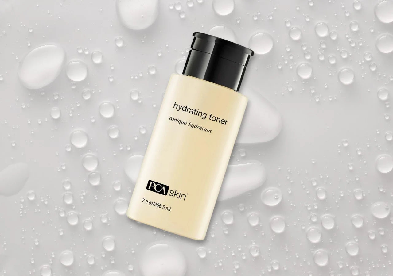 PCA Skin Hydrating Toner removes dirt, oil, and impurities while soothing with evening primrose oil and antioxidants.