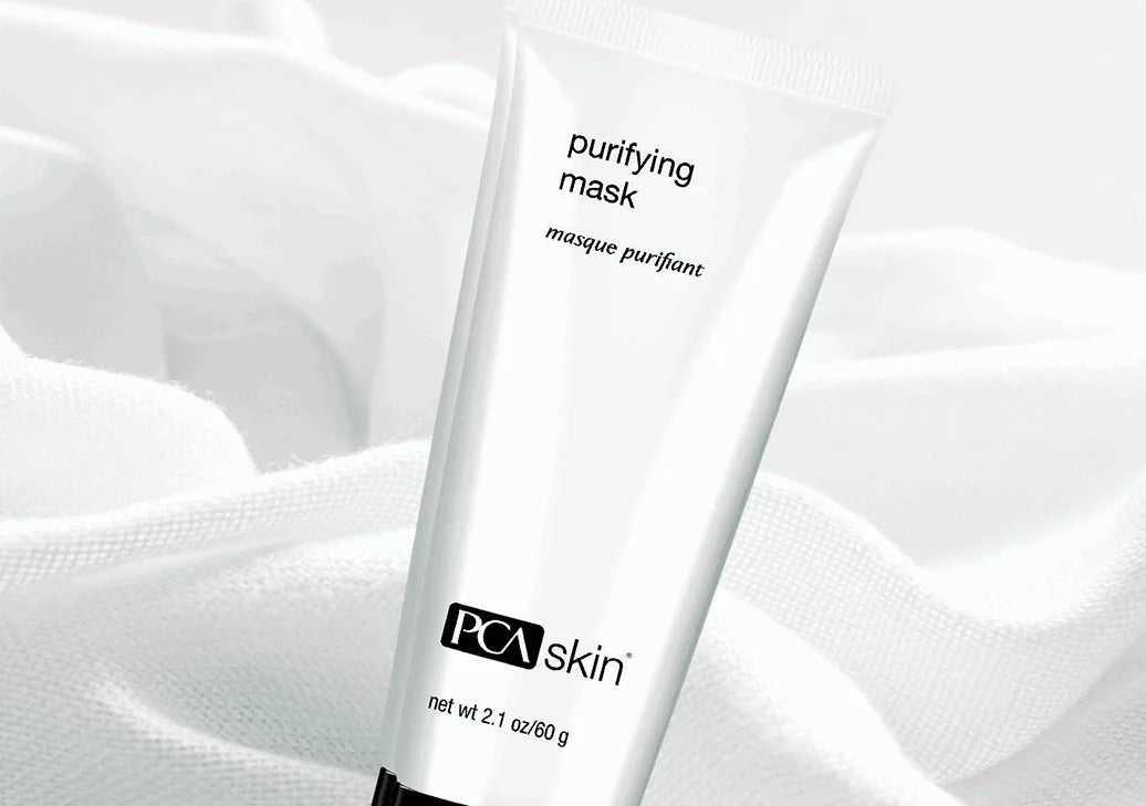 PCA Skin Purifying Mask gently exfoliates dead skin cells, leaving skin smooth, soft, and glowing.