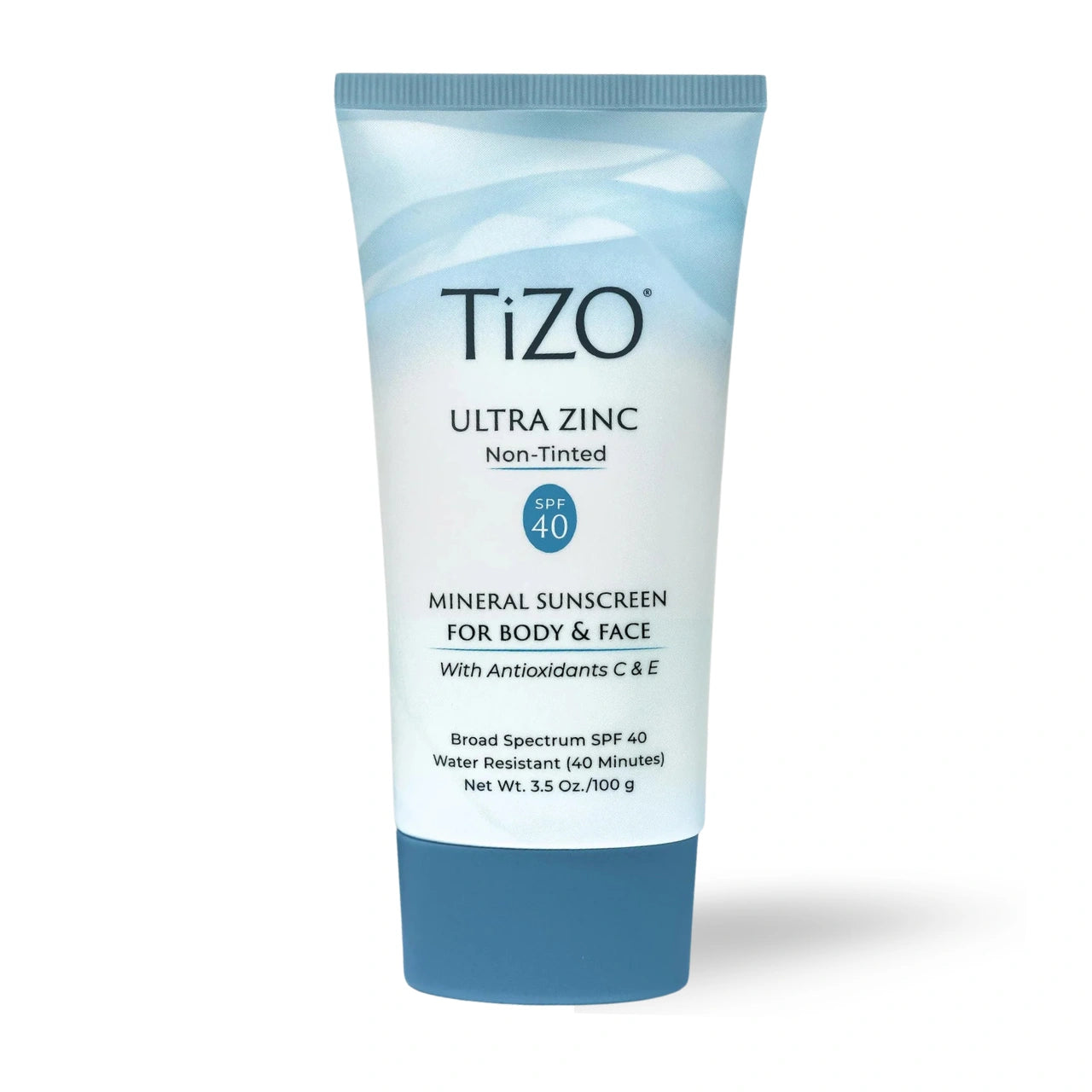 TIZO Ultra Zinc Body & Face Non-Tinted Sunscreen, providing broad-spectrum sun protection with a non-tinted, gentle formula for sensitive skin.