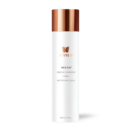 Vivier® HEXAM® Cleanser – a gentle gel cleanser that removes dirt, oil, and makeup while keeping skin soft, balanced, and hydrated.