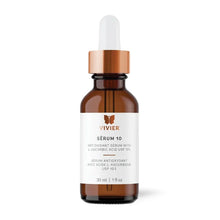 Vivier® Serum 10, a lightweight antioxidant serum with 10% Vitamin C, brightens, smooths, and combats the first signs of aging for radiant, healthy skin.
